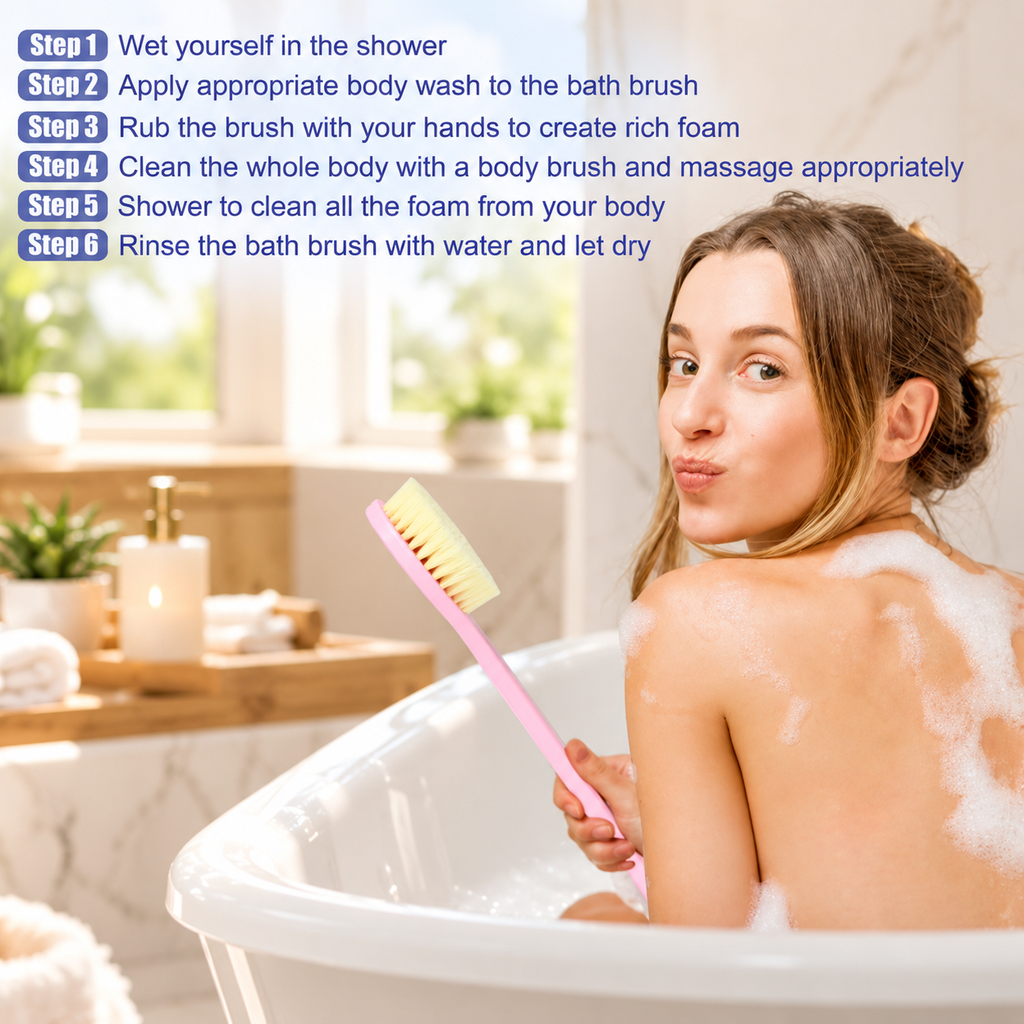 Soft Bristle Back Scrubber Brush