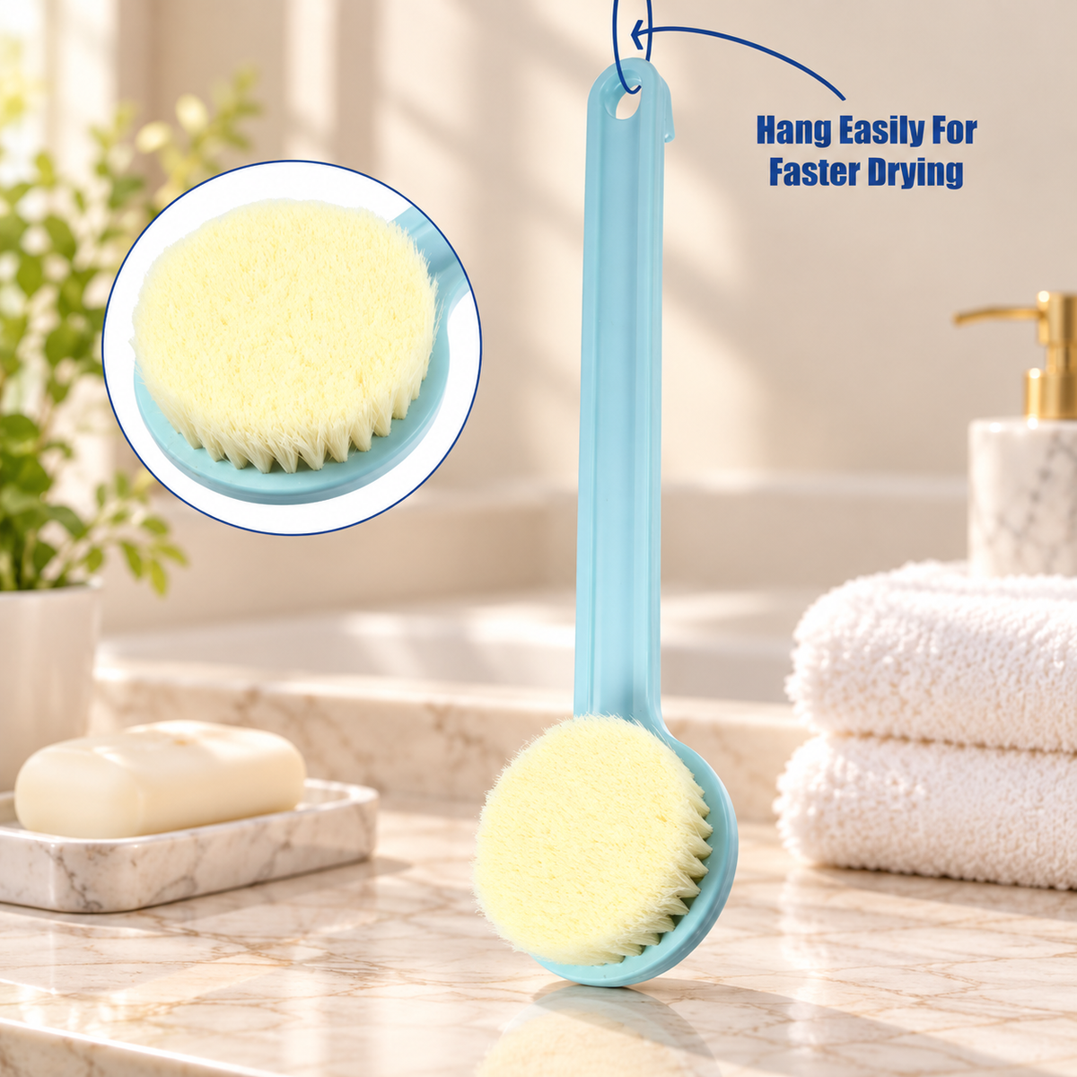 Soft Bristle Back Scrubber Brush